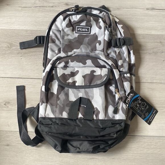 Fuel Millennial‎ Tech Backpack - Army Camo Nwt Grey/Off White - Picture 7 of 9